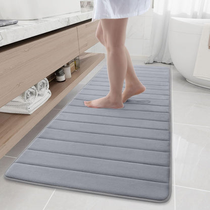 Memory Foam Bath Mat 24 x 16, Ultra Soft Absorbent Bathroom Rugs - Colors A