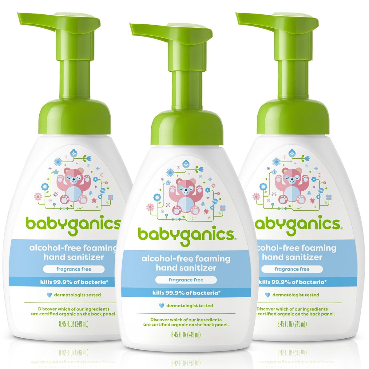 Alcohol-Free Foaming Hand Sanitizer, Pump Bottle, Fragrance Free, 8.45 oz