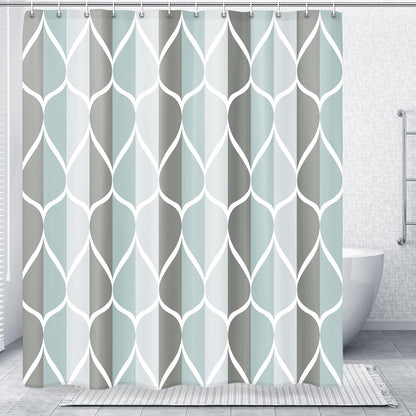 Grey Blend Geometric Shower Curtain for Bathroom, 72x72 Inch