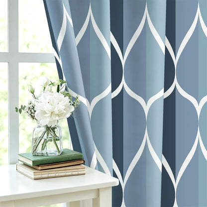 Grey Blend Geometric Shower Curtain for Bathroom, 72x72 Inch