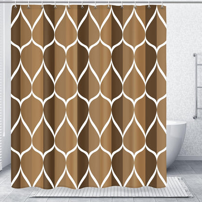Grey Blend Geometric Shower Curtain for Bathroom, 72x72 Inch