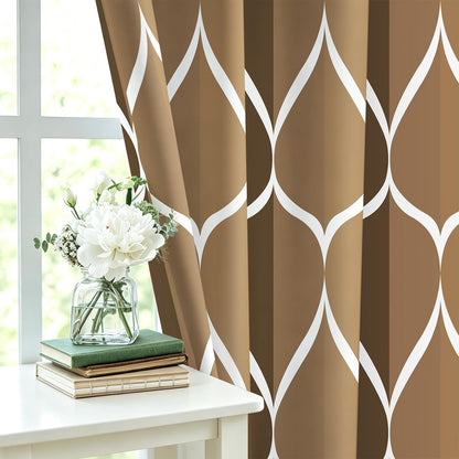 Grey Blend Geometric Shower Curtain for Bathroom, 72x72 Inch