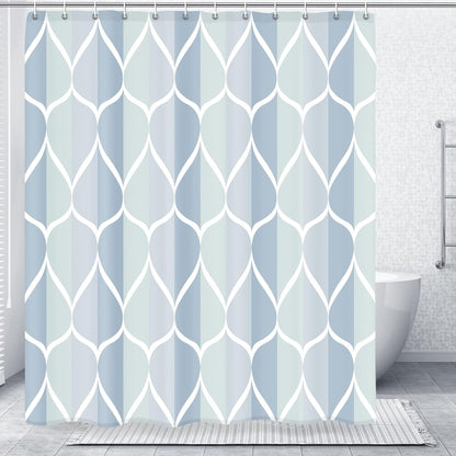 Grey Blend Geometric Shower Curtain for Bathroom, 72x72 Inch