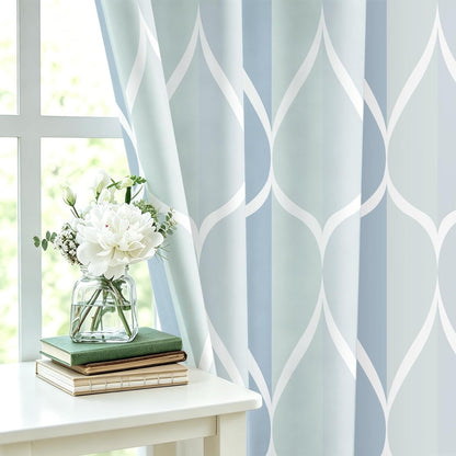 Grey Blend Geometric Shower Curtain for Bathroom, 72x72 Inch