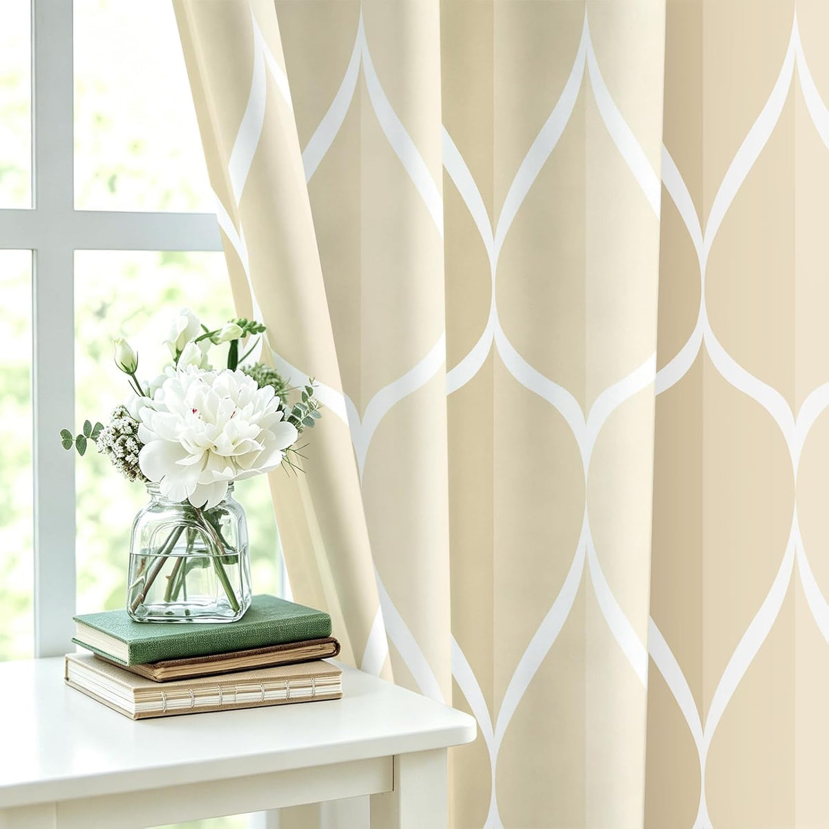 Grey Blend Geometric Shower Curtain for Bathroom, 72x72 Inch