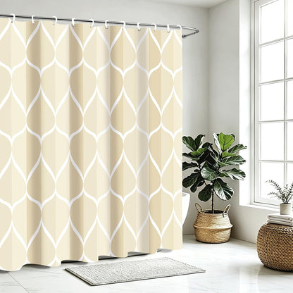 Grey Blend Geometric Shower Curtain for Bathroom, 72x72 Inch