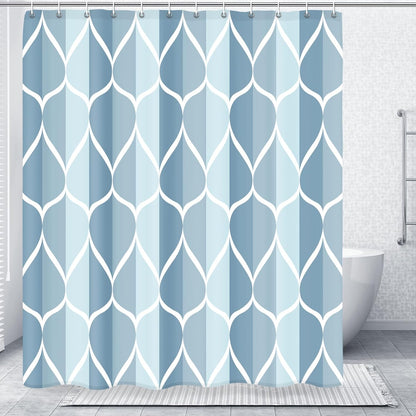 Grey Blend Geometric Shower Curtain for Bathroom, 72x72 Inch