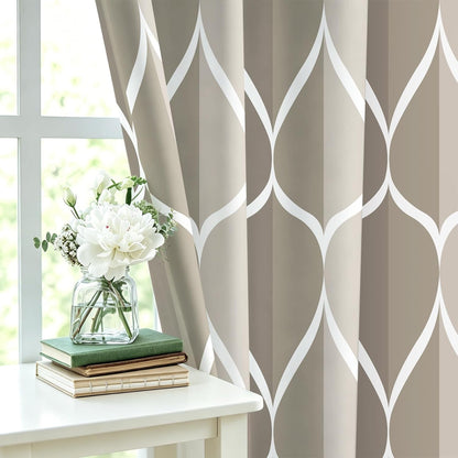 Grey Blend Geometric Shower Curtain for Bathroom, 72x72 Inch