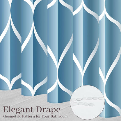 Grey Blend Geometric Shower Curtain for Bathroom, 72x72 Inch