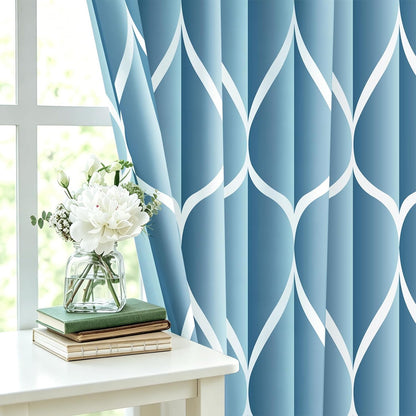 Grey Blend Geometric Shower Curtain for Bathroom, 72x72 Inch