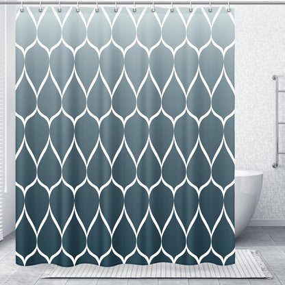 Grey Blend Geometric Shower Curtain for Bathroom, 72x72 Inch
