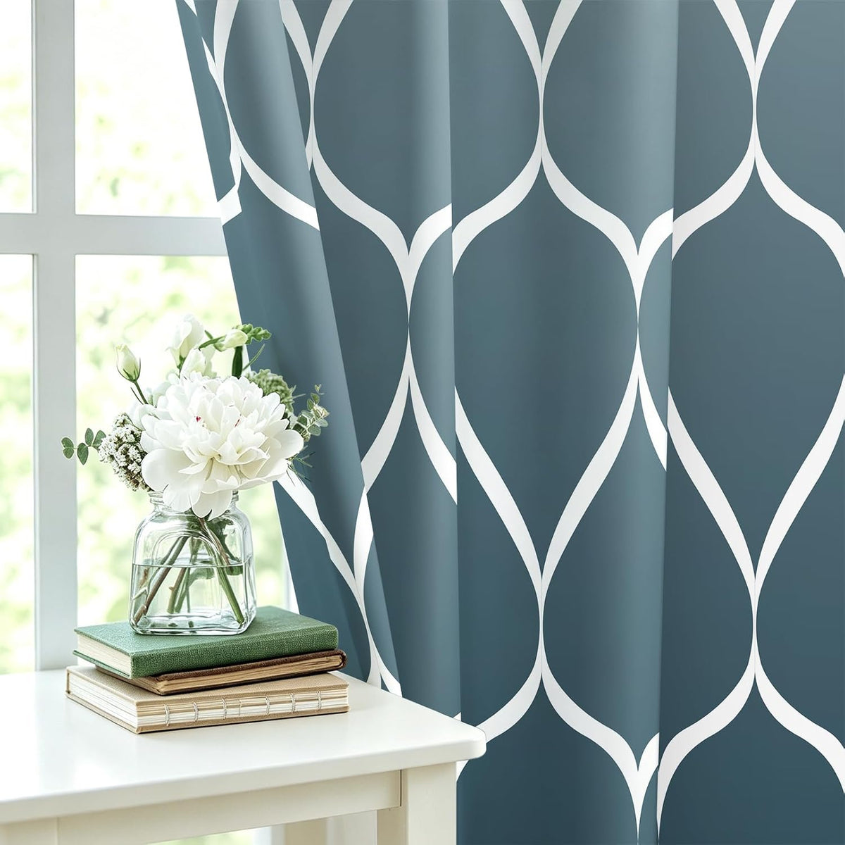 Grey Blend Geometric Shower Curtain for Bathroom, 72x72 Inch