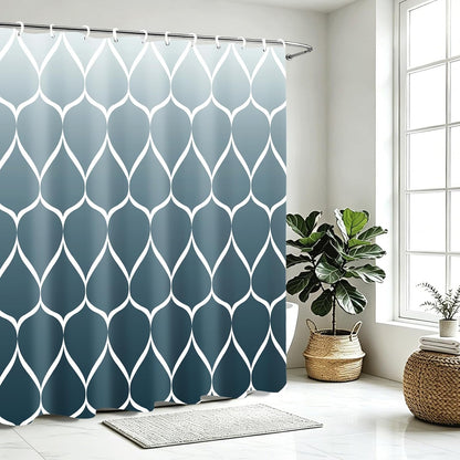 Grey Blend Geometric Shower Curtain for Bathroom, 72x72 Inch