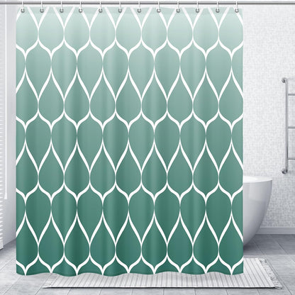 Grey Blend Geometric Shower Curtain for Bathroom, 72x72 Inch