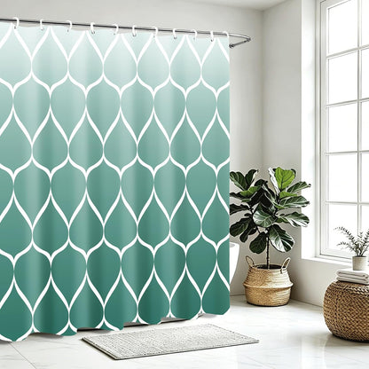 Grey Blend Geometric Shower Curtain for Bathroom, 72x72 Inch