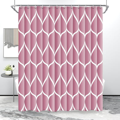 Grey Blend Geometric Shower Curtain for Bathroom, 72x72 Inch