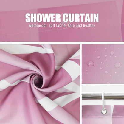 Grey Blend Geometric Shower Curtain for Bathroom, 72x72 Inch