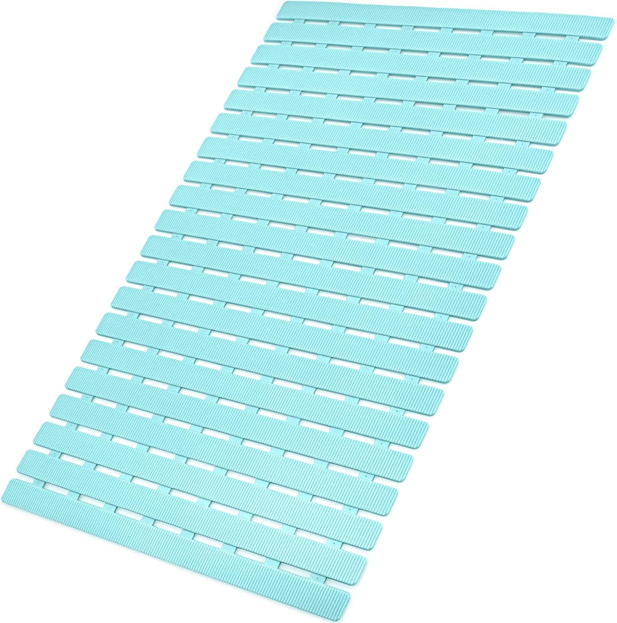 Bathtub Mat Non Slip, Shower Mat for Inside Shower, Suction Cups Design and Drain Holes, 27.5 X 15.7 Inch, Bathroom Essentials Safe, Easy to DIY Cut, Soft and Eco-Friendly Materials
