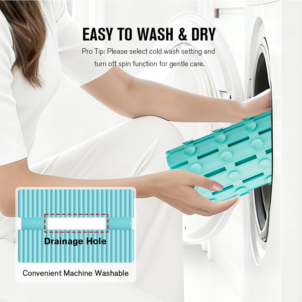 Bathtub Mat Non Slip, Shower Mat for Inside Shower, Suction Cups Design and Drain Holes, 27.5 X 15.7 Inch, Bathroom Essentials Safe, Easy to DIY Cut, Soft and Eco-Friendly Materials