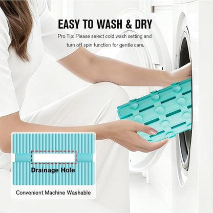Bathtub Mat Non Slip, Shower Mat for Inside Shower, Suction Cups Design and Drain Holes, 27.5 X 15.7 Inch, Bathroom Essentials Safe, Easy to DIY Cut, Soft and Eco-Friendly Materials