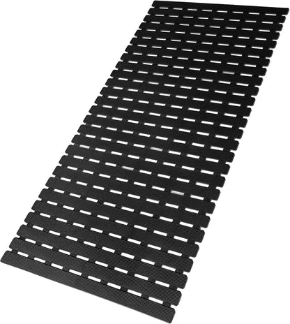 Bathtub Mat Non Slip, Shower Mat for Inside Shower, Suction Cups Design and Drain Holes, 27.5 X 15.7 Inch, Bathroom Essentials Safe, Easy to DIY Cut, Soft and Eco-Friendly Materials
