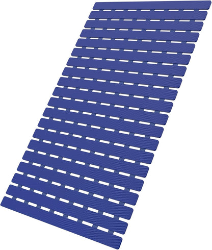 Bathtub Mat Non Slip, Shower Mat for Inside Shower, Suction Cups Design and Drain Holes, 27.5 X 15.7 Inch, Bathroom Essentials Safe, Easy to DIY Cut, Soft and Eco-Friendly Materials