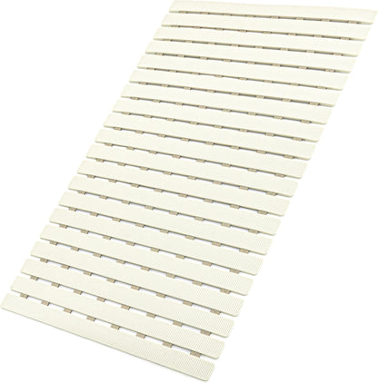 Bathtub Mat Non Slip, Shower Mat for Inside Shower, Suction Cups Design and Drain Holes, 27.5 X 15.7 Inch, Bathroom Essentials Safe, Easy to DIY Cut, Soft and Eco-Friendly Materials