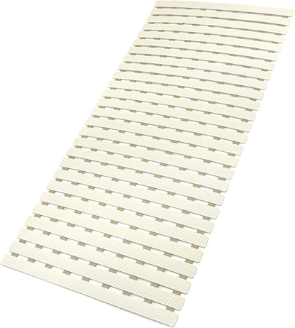 Bathtub Mat Non Slip, Shower Mat for Inside Shower, Suction Cups Design and Drain Holes, 27.5 X 15.7 Inch, Bathroom Essentials Safe, Easy to DIY Cut, Soft and Eco-Friendly Materials