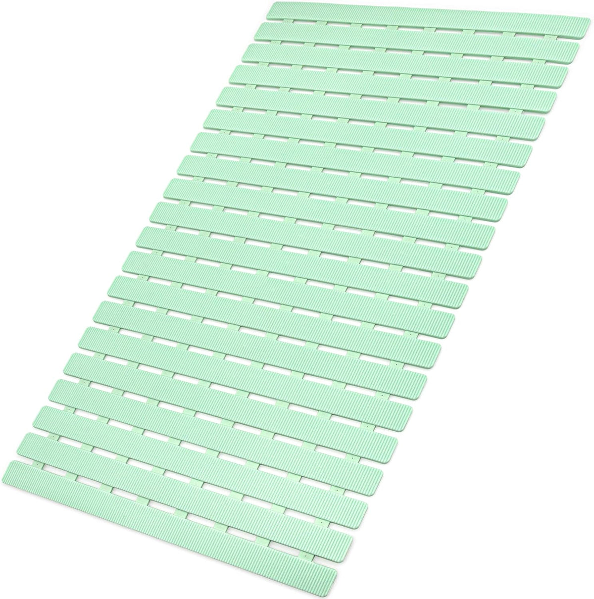 Bathtub Mat Non Slip, Shower Mat for Inside Shower, Suction Cups Design and Drain Holes, 27.5 X 15.7 Inch, Bathroom Essentials Safe, Easy to DIY Cut, Soft and Eco-Friendly Materials