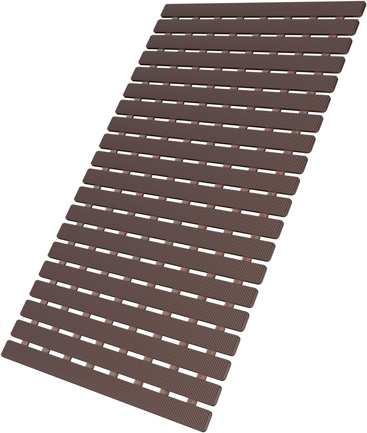 Bathtub Mat Non Slip, Shower Mat for Inside Shower, Suction Cups Design and Drain Holes, 27.5 X 15.7 Inch, Bathroom Essentials Safe, Easy to DIY Cut, Soft and Eco-Friendly Materials