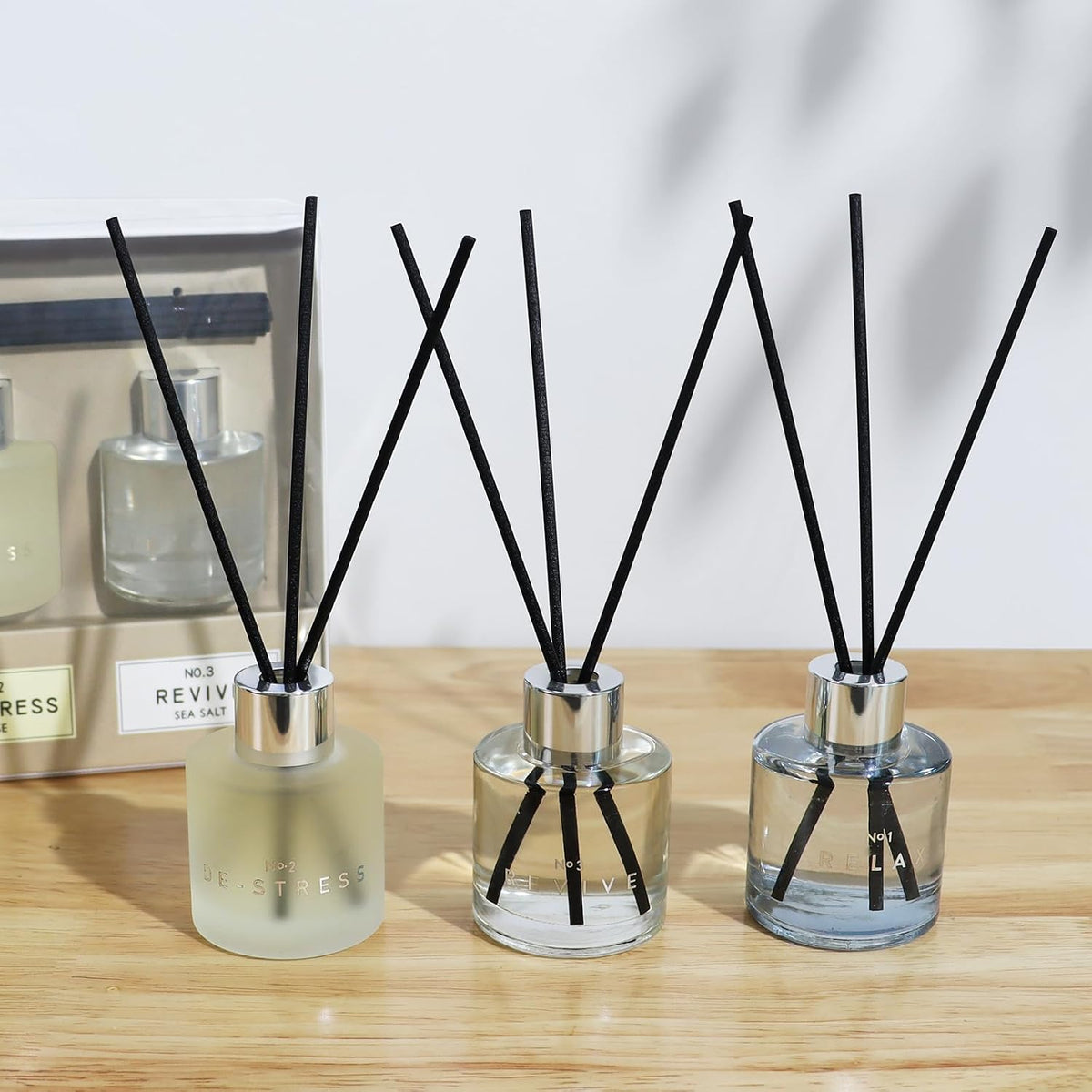 3 Pack Fragrance Reed Diffuser, 50ML Lavender Jasmine Lemongrass