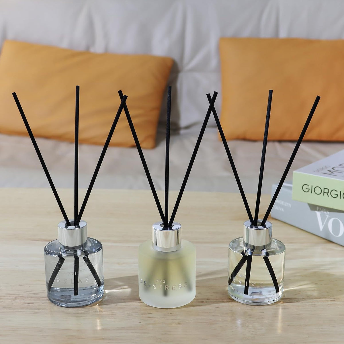 3 Pack Fragrance Reed Diffuser, 50ML Lavender Jasmine Lemongrass