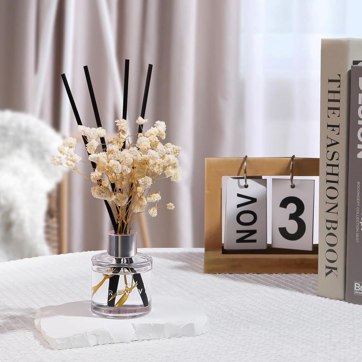 3 Pack Fragrance Reed Diffuser, 50ML Lavender Jasmine Lemongrass