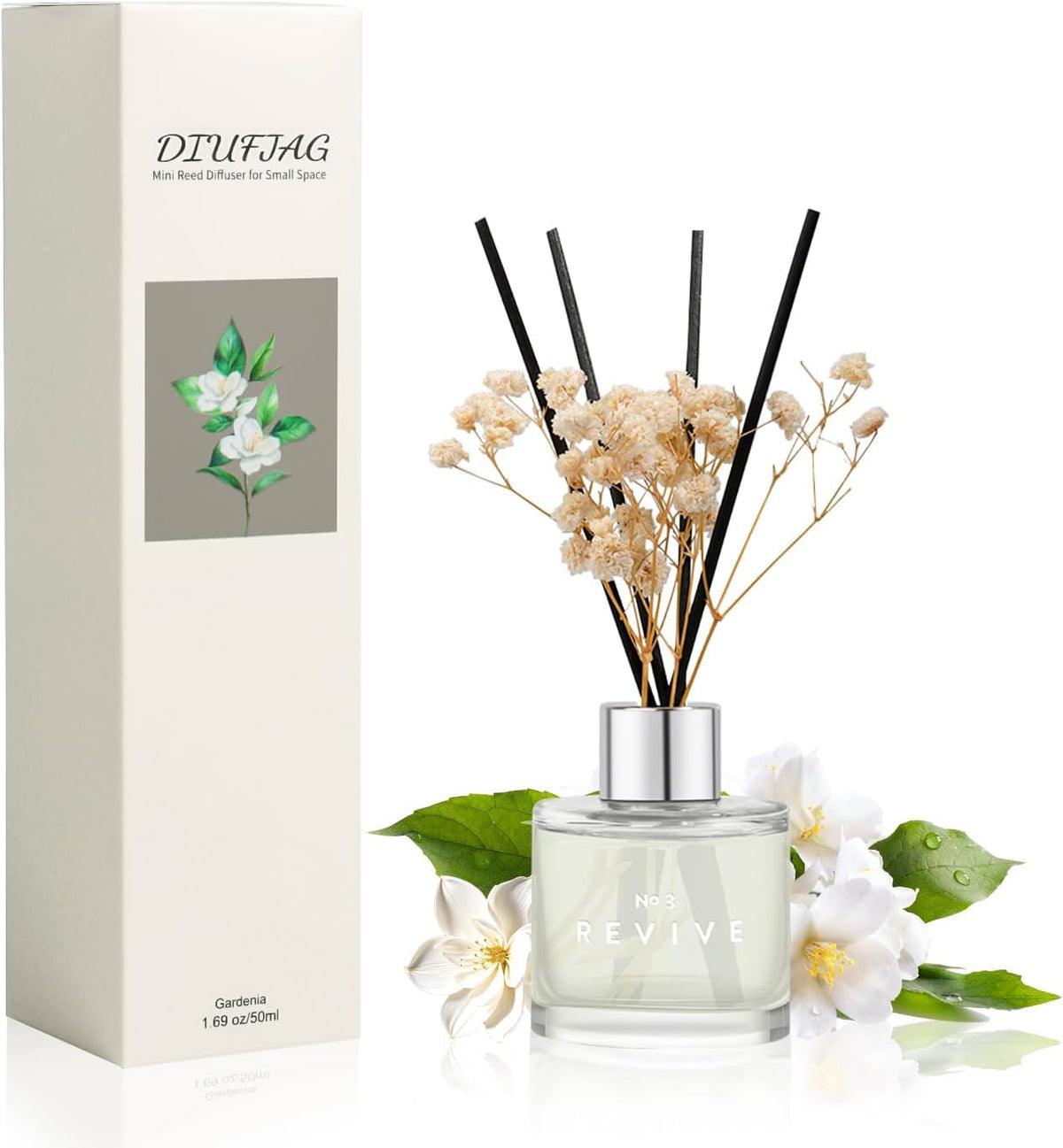 3 Pack Fragrance Reed Diffuser, 50ML Lavender Jasmine Lemongrass