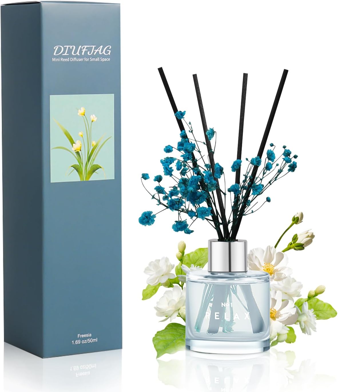 3 Pack Fragrance Reed Diffuser, 50ML Lavender Jasmine Lemongrass