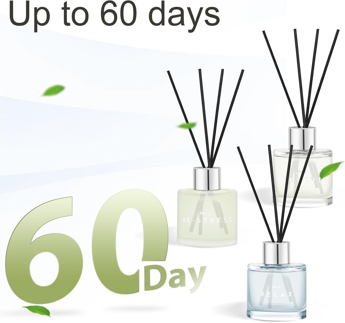 3 Pack Fragrance Reed Diffuser, 50ML Lavender Jasmine Lemongrass