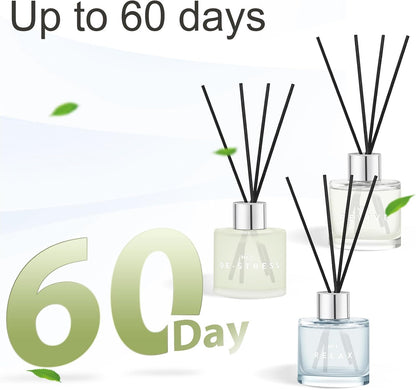 3 Pack Fragrance Reed Diffuser, 50ML Lavender Jasmine Lemongrass