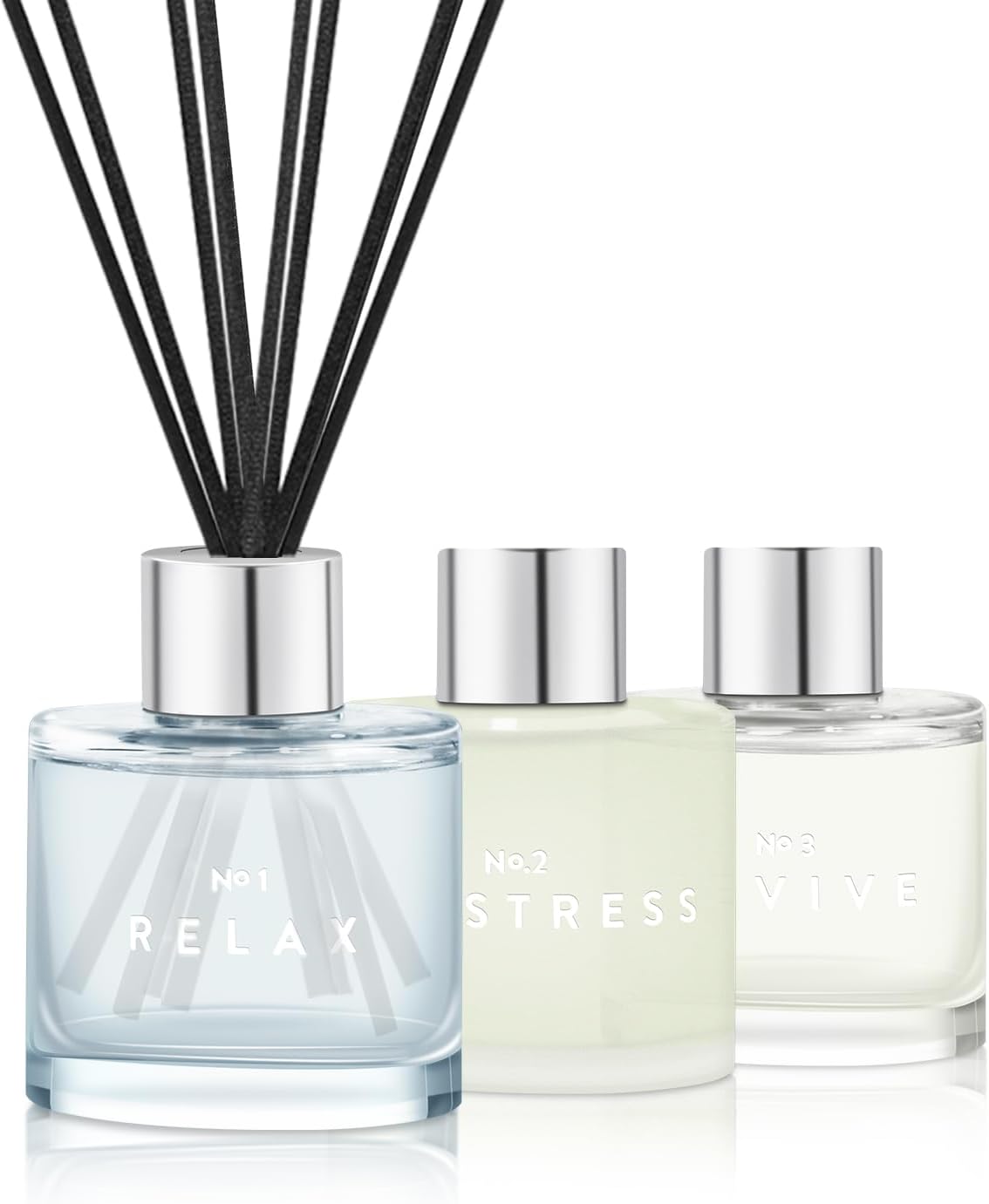 3 Pack Fragrance Reed Diffuser, 50ML Lavender Jasmine Lemongrass