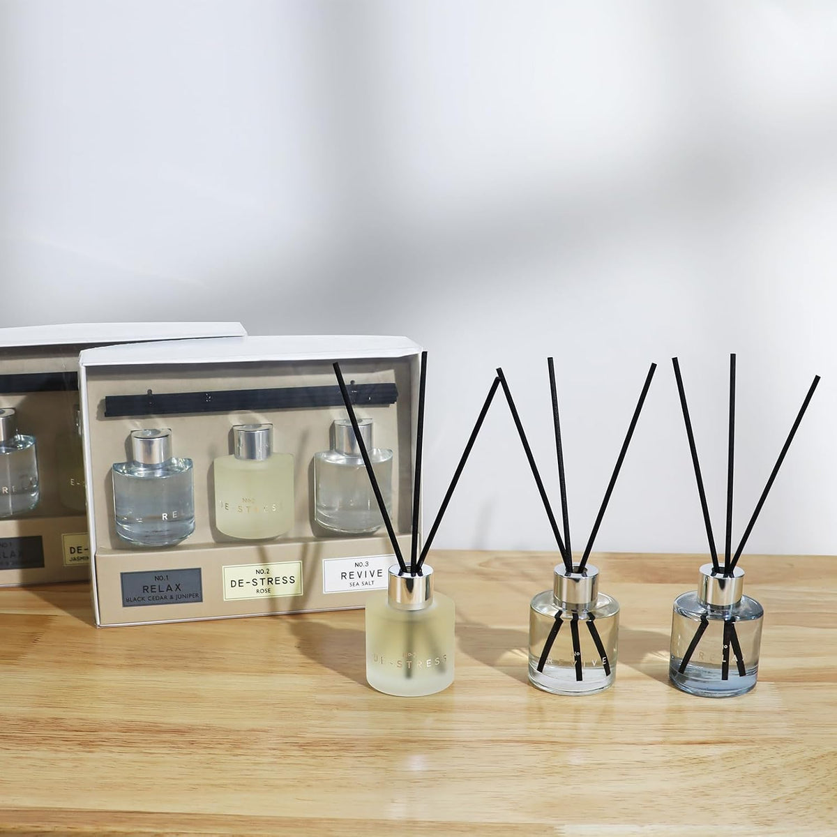 3 Pack Fragrance Reed Diffuser, 50ML Lavender Jasmine Lemongrass