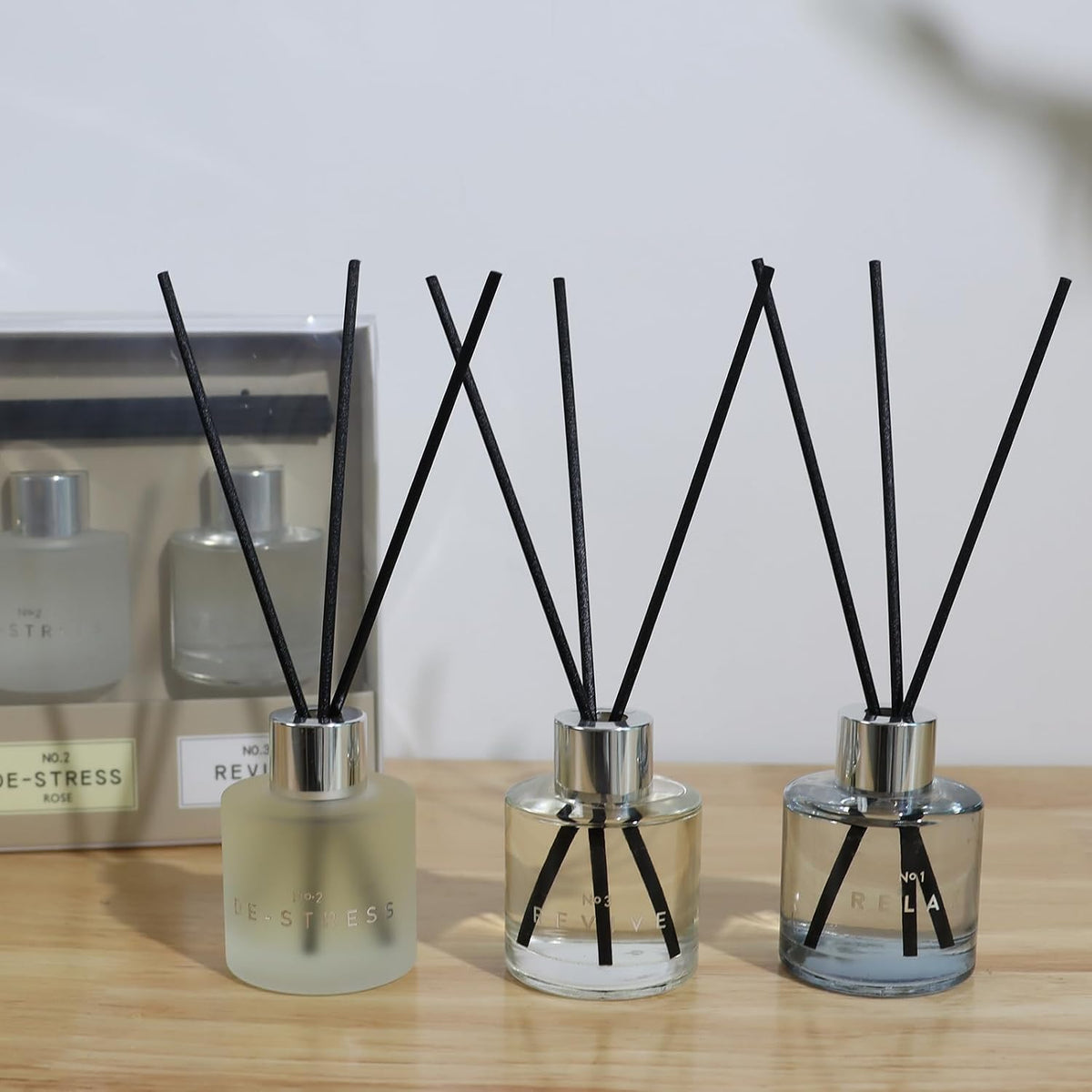 3 Pack Fragrance Reed Diffuser, 50ML Lavender Jasmine Lemongrass