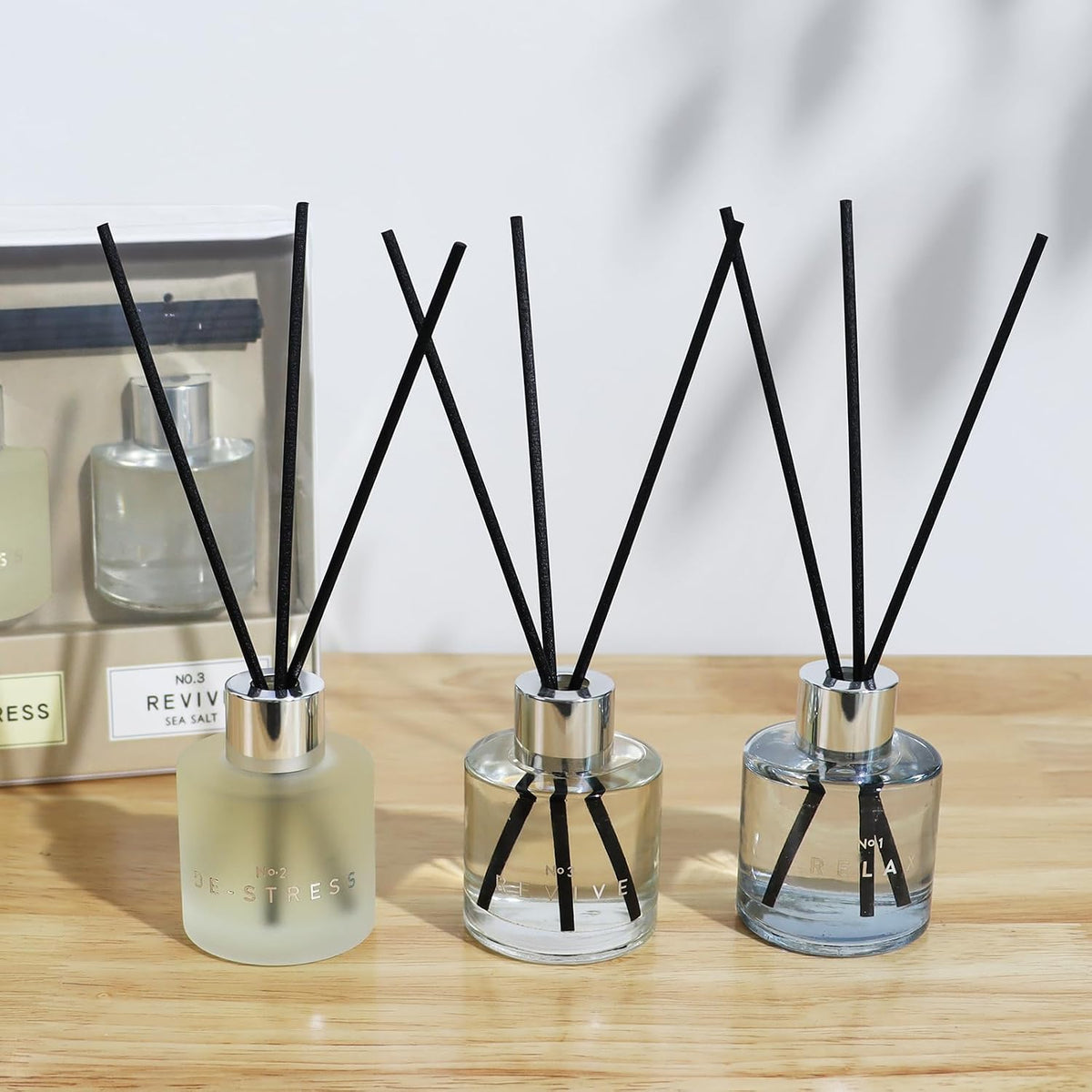 3 Pack Fragrance Reed Diffuser, 50ML Lavender Jasmine Lemongrass
