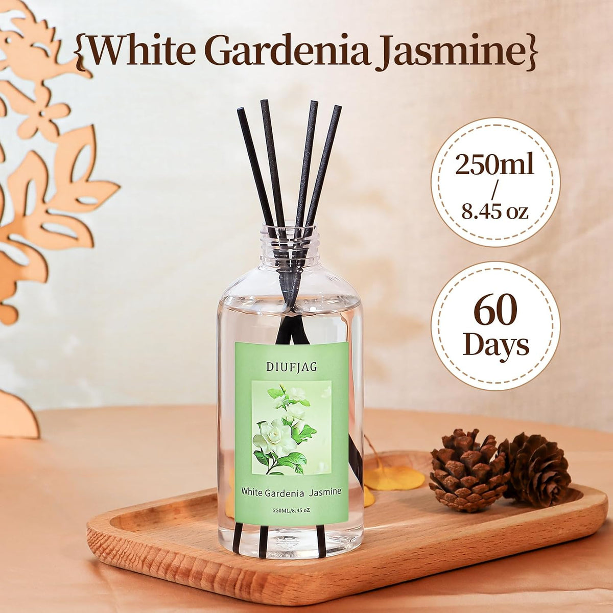 3 Pack Fragrance Reed Diffuser, 50ML Lavender Jasmine Lemongrass