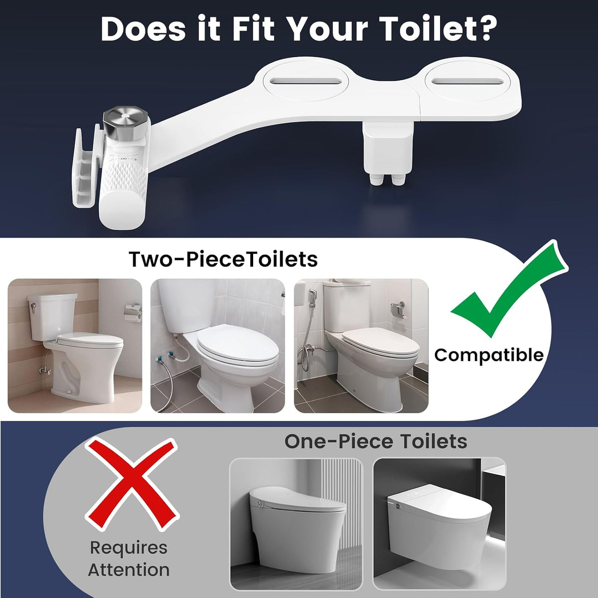 Bidet Attachment for Toilet with Filter, Bidet Toilet Seat