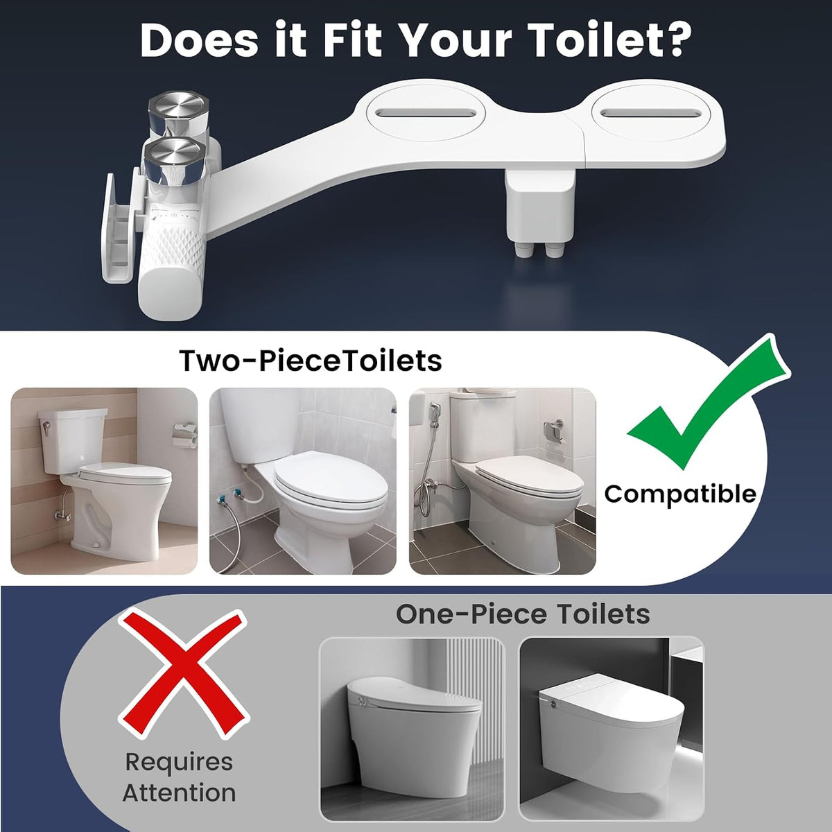 Bidet Attachment for Toilet with Filter, Bidet Toilet Seat