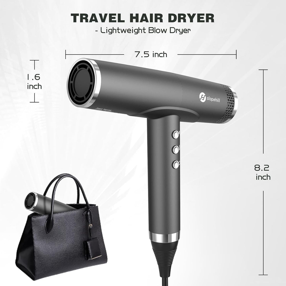 Professional Ionic Hair Dryer, High-Speed Blow Dryer with Brushless Motor for Salon Use, Lightweight Compact Hairdryer for Travel, Low Noise Quiet for Home, Ceramic Pink