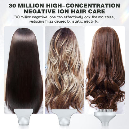 Professional Ionic Hair Dryer, High-Speed Blow Dryer with Brushless Motor for Salon Use, Lightweight Compact Hairdryer for Travel, Low Noise Quiet for Home, Ceramic Pink