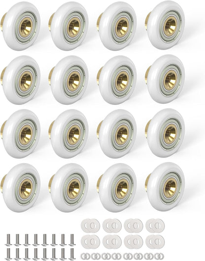 19mm Shower Door Rollers Replacement with Nylon Wheels & Bearing