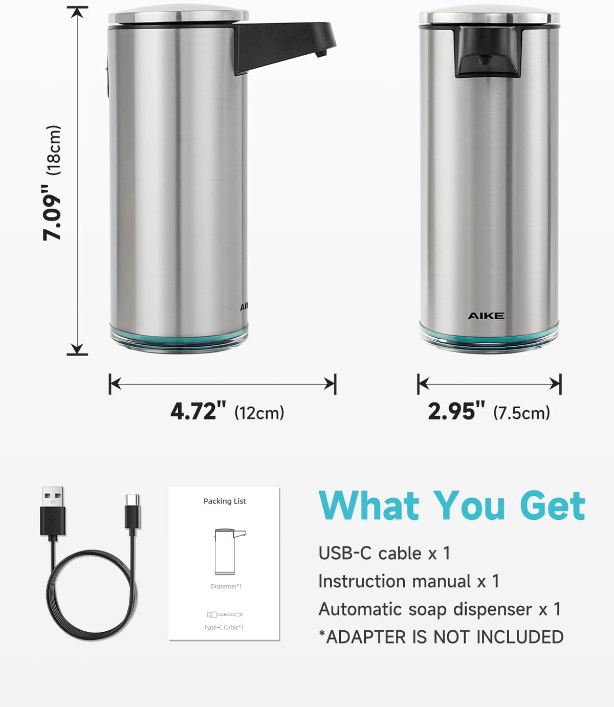 SensePro Automatic Soap Dispenser 12.8oz Spot Resist Matte Black