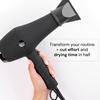 Soleil Professional Hair Dryer | Fast Drying Ionic Blow Dryer for Frizz-Free Results | 3 Heat Settings with Cool Shot Feature | Lightweight Hairdryer with Concentrator 1875W | Blush