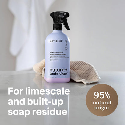 Bathroom Cleaner Spray, EWG Verified, Plant-Based & Vegan, Safe for Bathroom Surfaces, Tiles, Tubs, Shower Walls, and Grout, Citrus Zest Scent, 27.1 Fl Oz